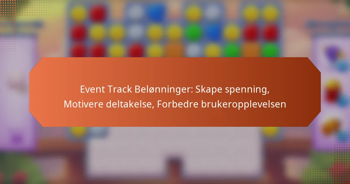 Event Track Belønninger: Skape spenning, Motivere deltakelse, Forbedre brukeropplevelsen