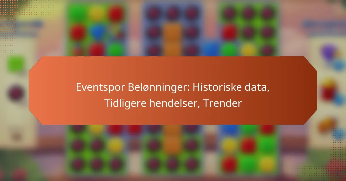 Eventspor Belønninger: Historiske data, Tidligere hendelser, Trender