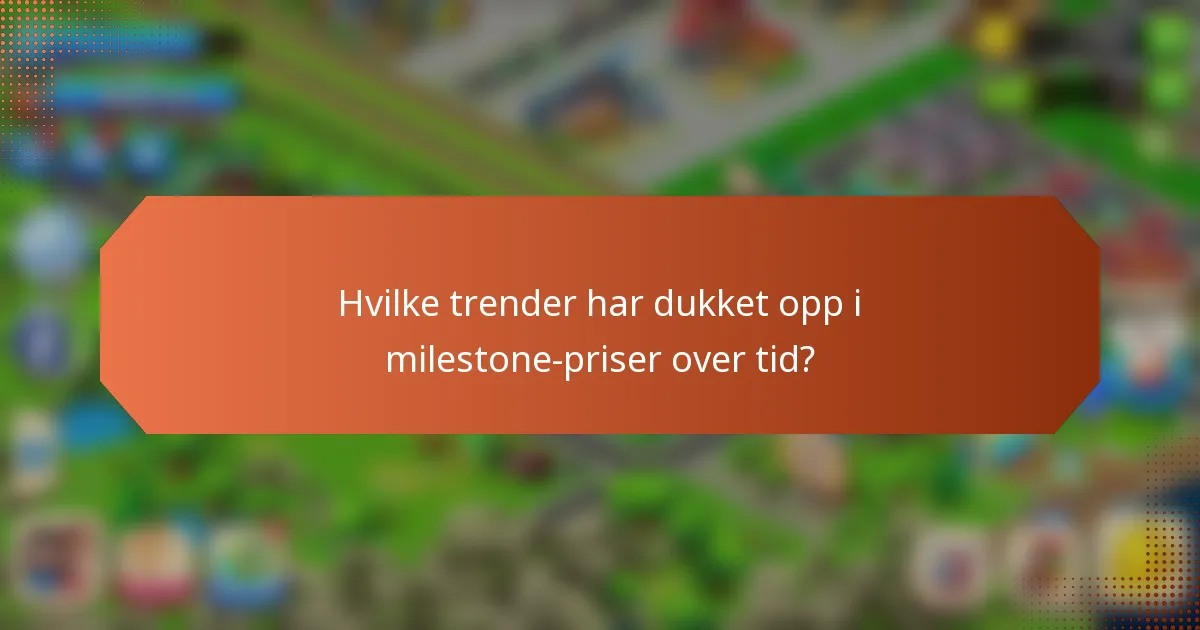 Hvilke trender har dukket opp i milestone-priser over tid?