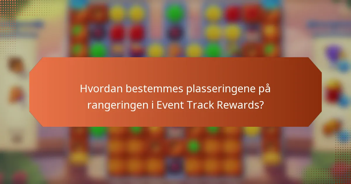Hvordan bestemmes plasseringene på rangeringen i Event Track Rewards?