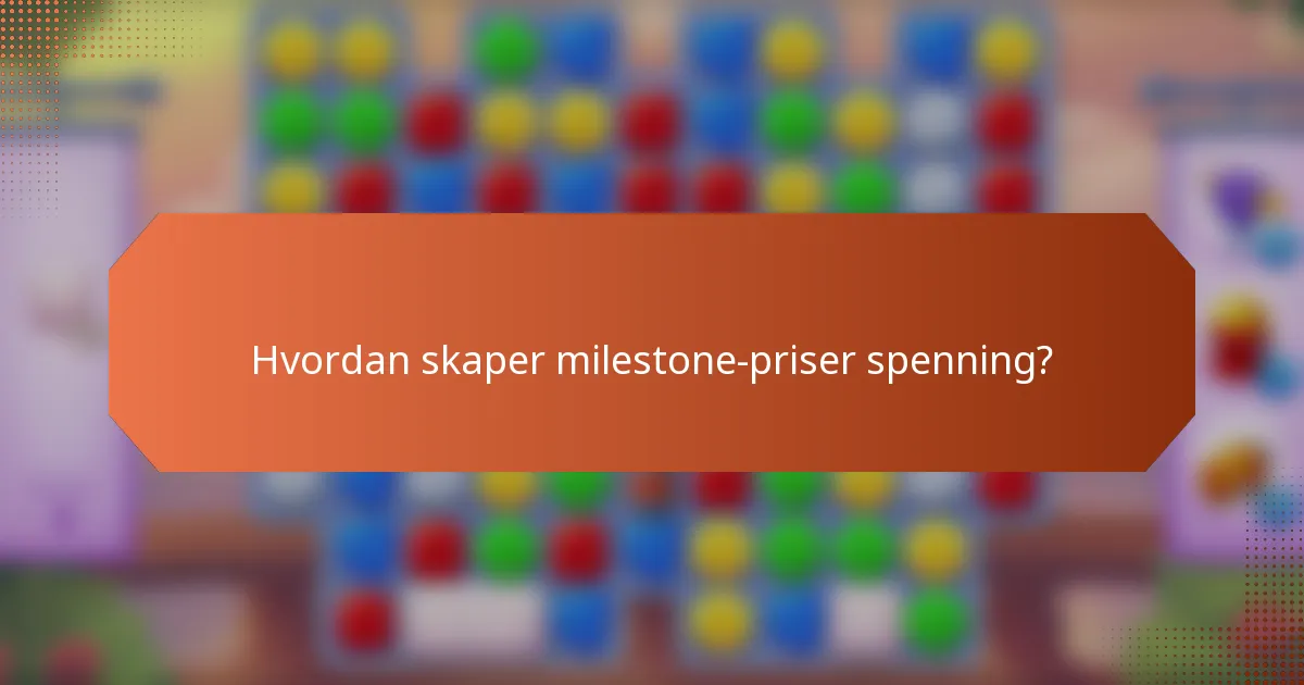 Hvordan skaper milestone-priser spenning?